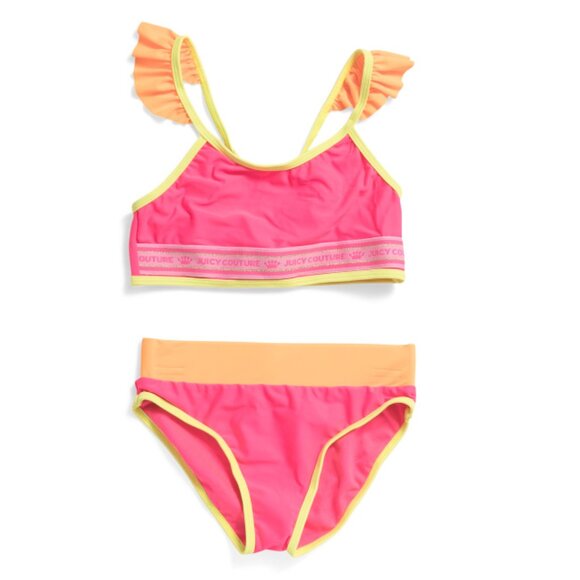 JUICY COUTURE multi Girls 2pc Color Block Swimsuit
